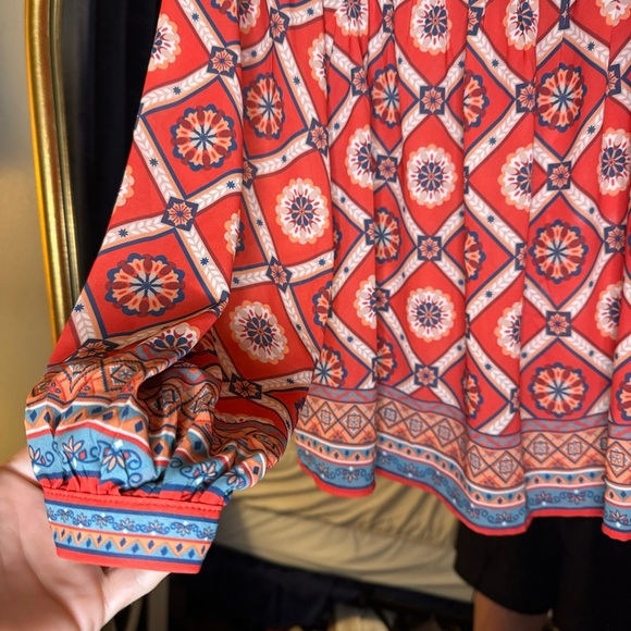 Flying tomato Boho, long sleeve blouse size small - Picture 4 of 6